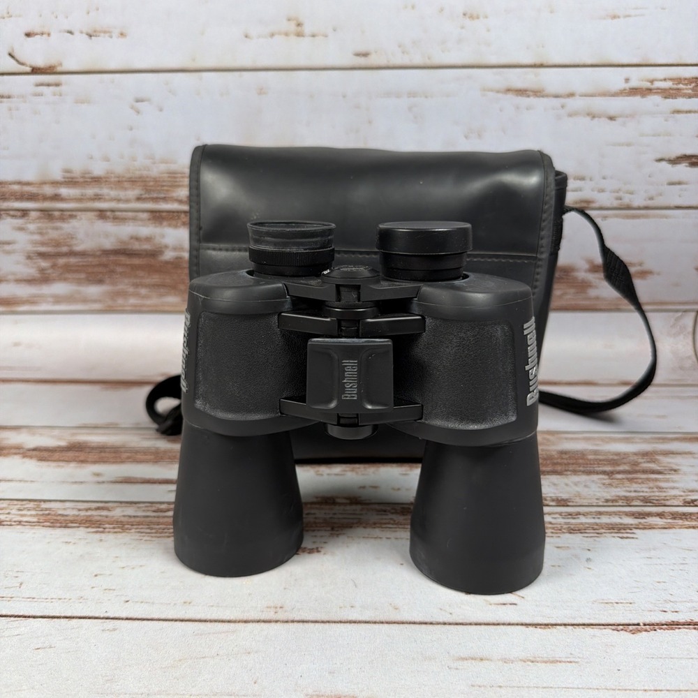 Bushnell 13-1250 12x50 Wide Angle Porro Prism Binoculars Case Strap Hunting Bird
